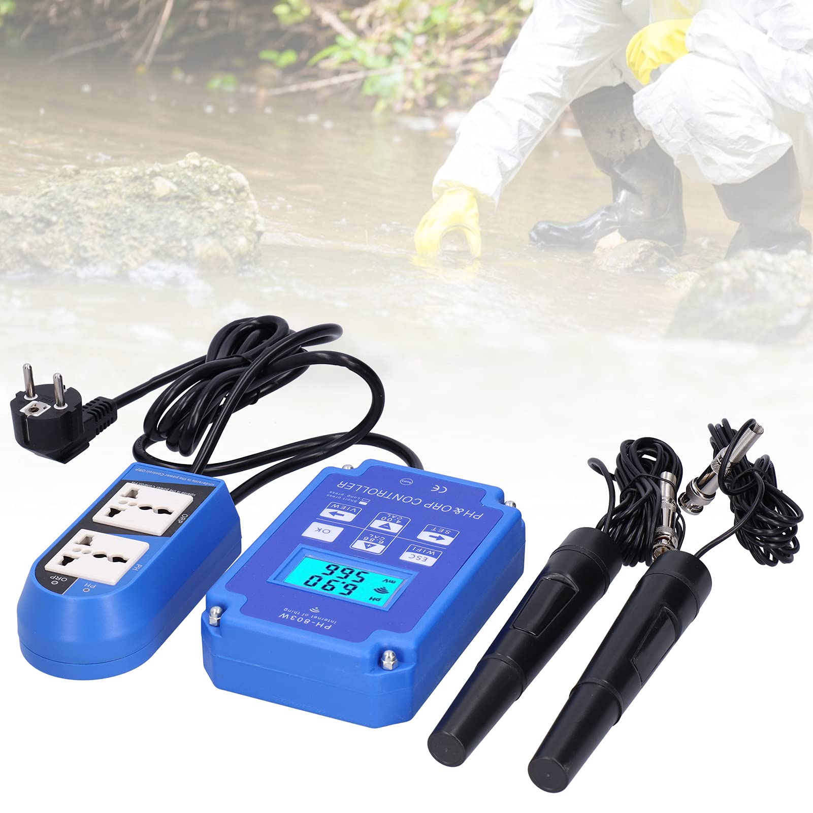 FTVOGUE Controlador PH ORP, Monitor Calidad Agua 2 en 1