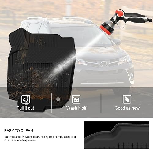 Miniatura 70 de KIWI MASTER Alfombrilla de maletero de carga para Toyota RAV4 2013-2018 Reemplazo OEM PT908-42135 para todo tipo de clima, alfombrillas TPE Slush