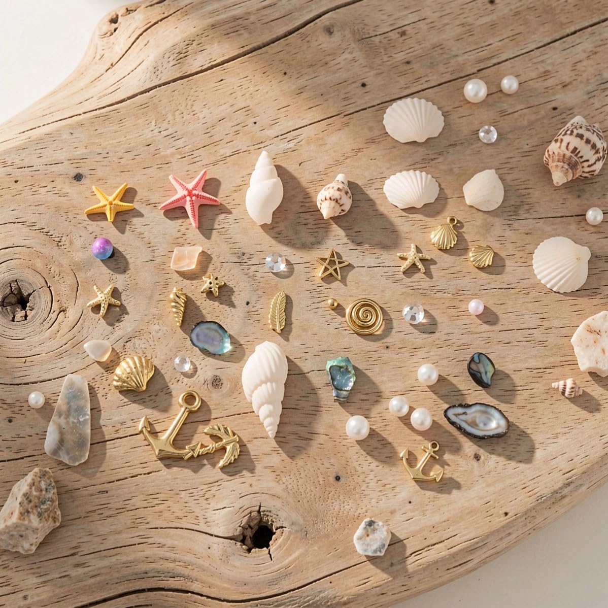 2 Boxes Ocean Shell Nail Charms 12g-621 12g-622 Metal Alloy
