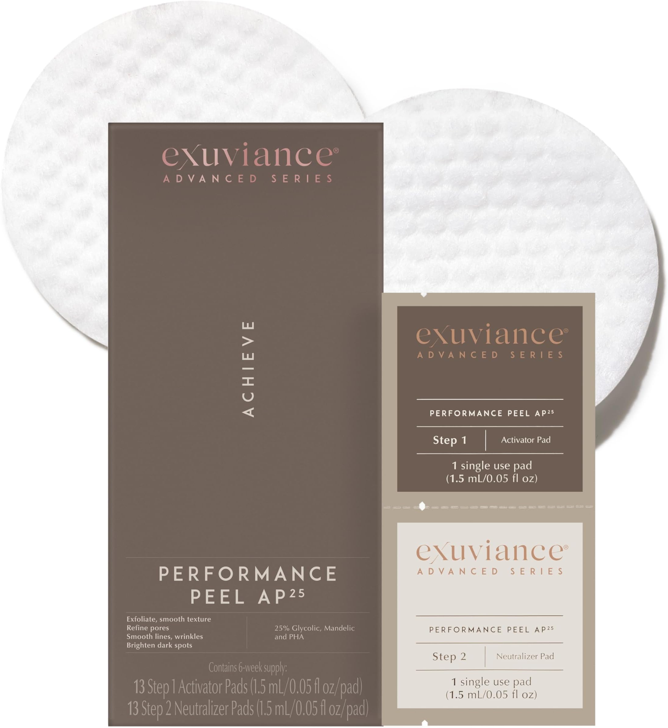 Performance Peel AP25, At-Home Chemical Peel with Glycolic Acid, Gently Refines Pores, Anti-Aging Peel, Treats Fine Lines, Wrinkles & Uneven Texture|Mandelic and Polyhydroxy Acids