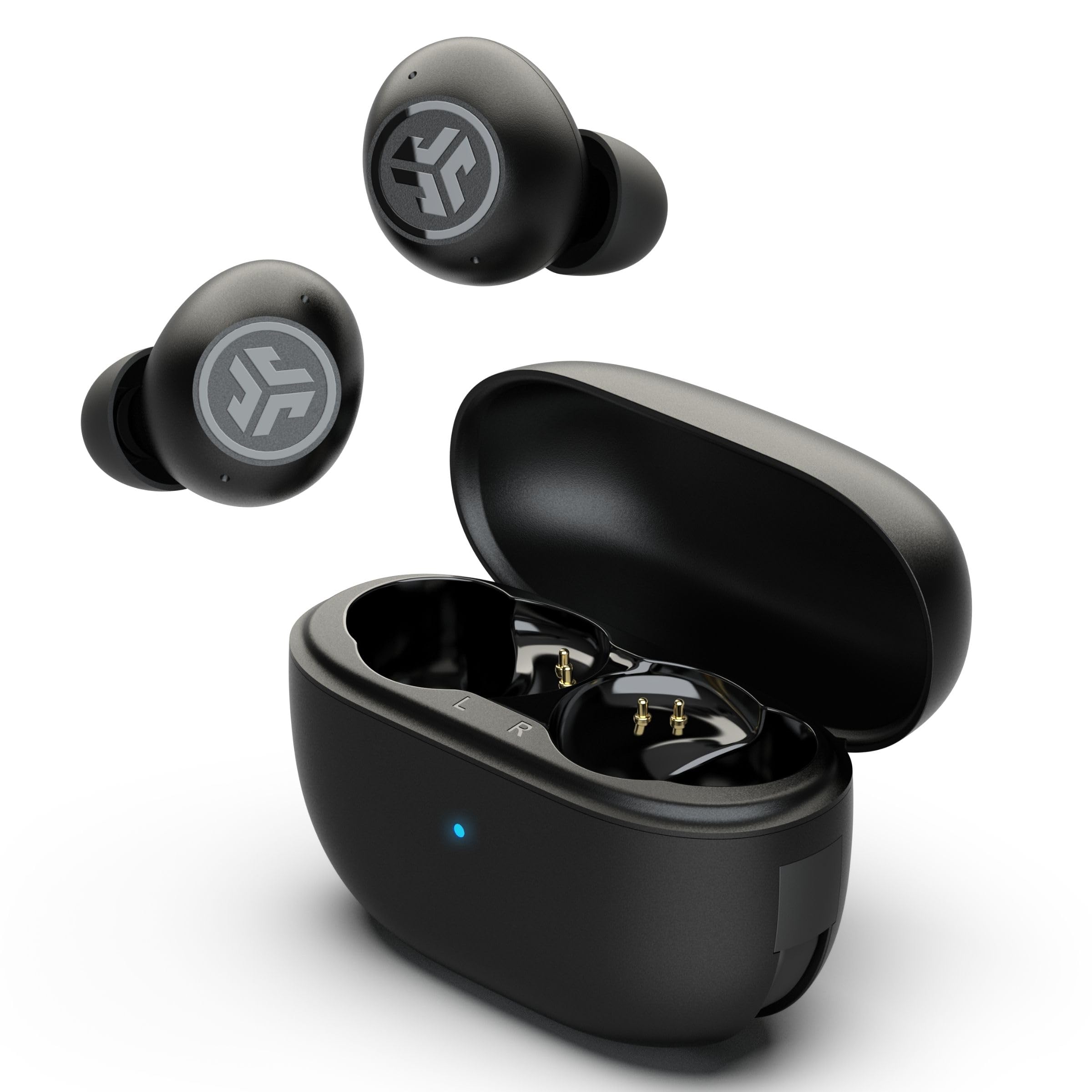 JLab Go Pop ANC True Wireless Earbuds & Charging Case, Black, Active Noise Cancelling, 10mm Drivers, Dual Connect, Customize Your Sound with App, Be Aware Mode, Compact Fit, MEMS Microphone