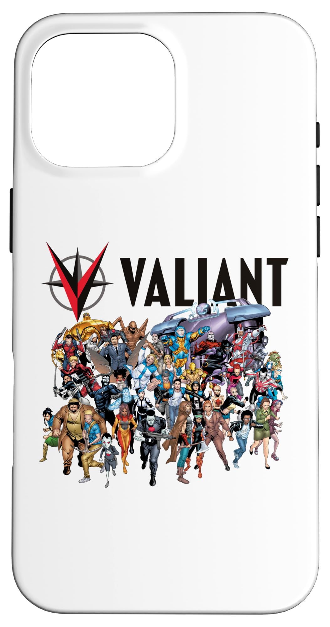 Coque iPhone 16 Pro Max Valiant avec designs de super-héros