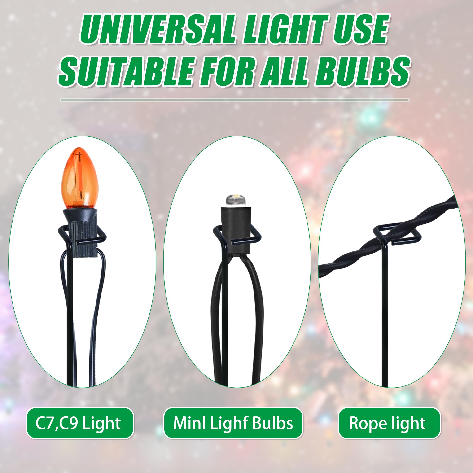 Bylion Pali di luce natalizia in metallo per esterni paletti da giardino | 60 pali da cantiere per luci C7 C9, adatti per giardino, prato, patio, vialetto, passerella, altezza 24,9 cm