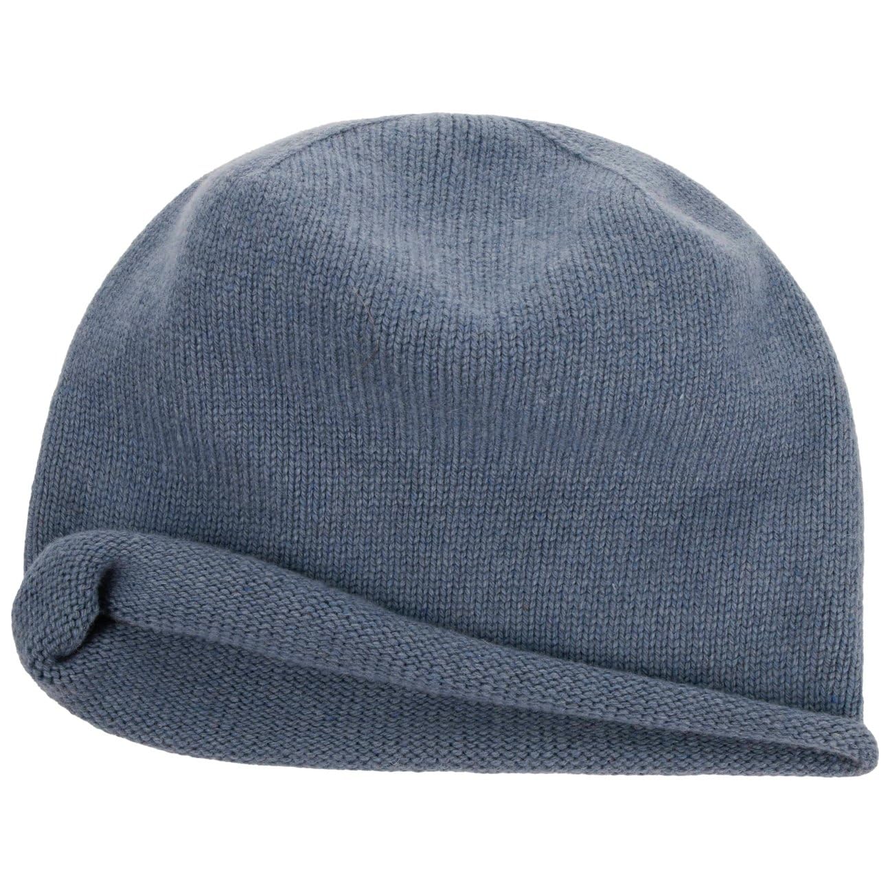 LIERYS Merino Kaszmir czapka Zrolowany brzeg Wyprodukowano w Niemczech Unisex Jesien Zima