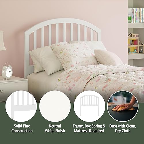 Miniatura 4 de Hillsdale Carolina - Cabecero de cama individual, color blanco