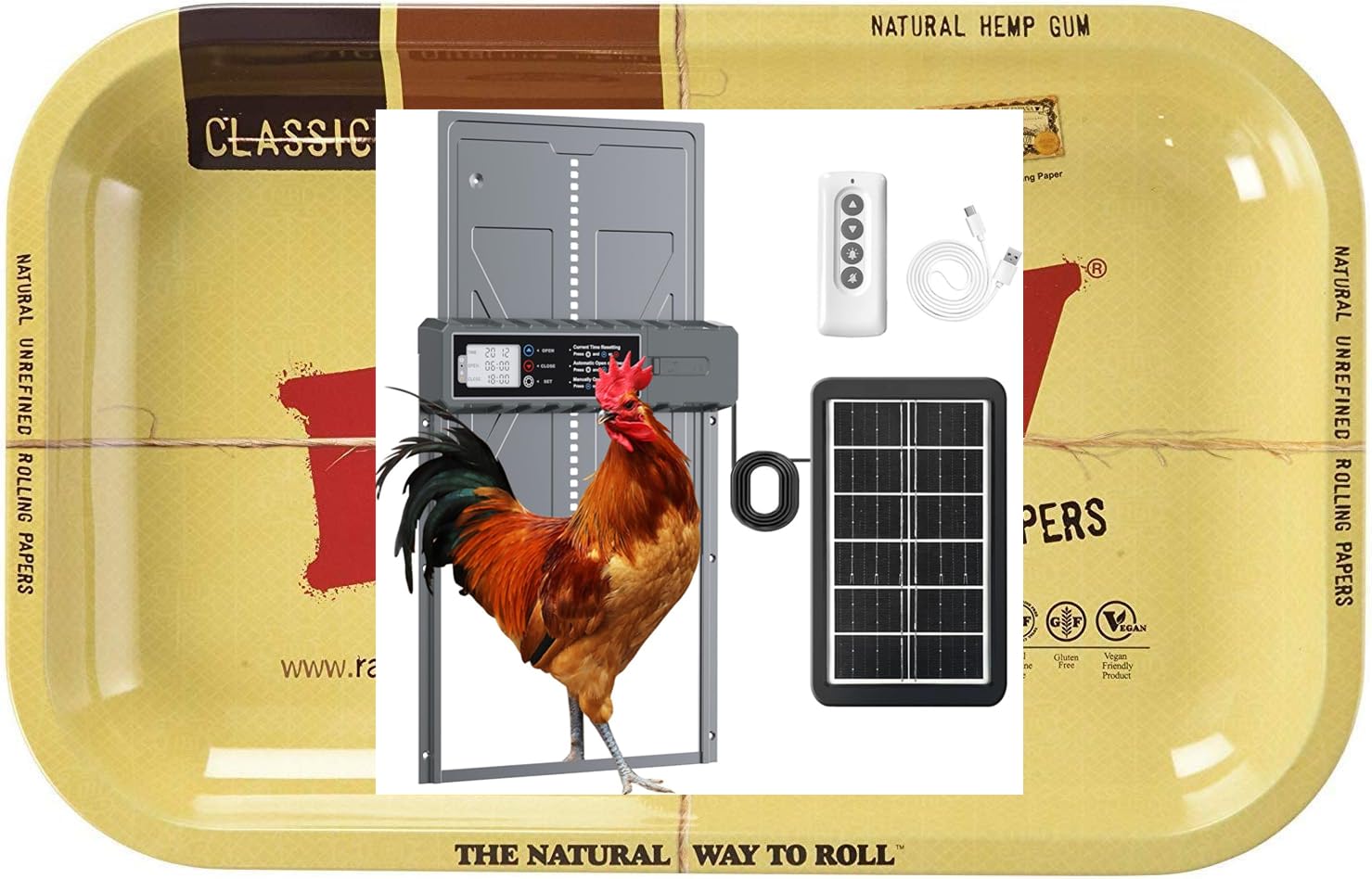 Small Metal Rolling Tray, 28 x 18 cm