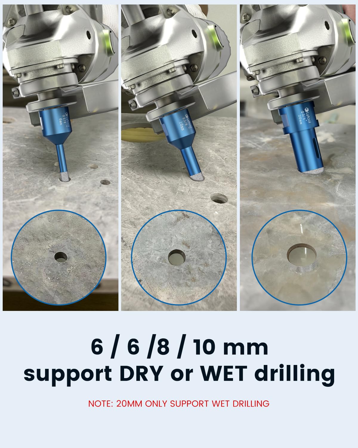 FOCSTOL Diamantboor – 55 mm diamantgatenzaag, vacuüm-gesoldeerd, voor porselein, tegels, keramiek, marmer, graniet, kwarts, M14 schroefdraad