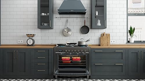 Vista 15 de KoolMore KM-FR30G-SS Estufa profesional de gas de 30 pulgadas con placa de 5 quemadores, horno de convección rápida y temporizador digital