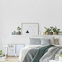 Vista 4 de Abyssaly - Papel tapiz de seda blanco en relieve, autoadhesivo, para despegar y pegar, extraíble, de vinilo, para cocina, muebles, estantes, papel