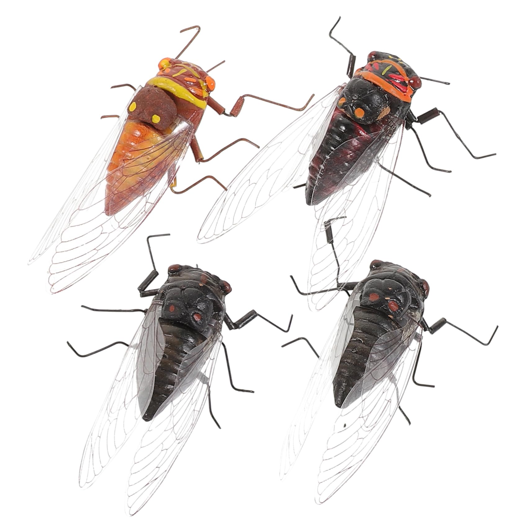 BESPORTBLE 16 Pcs Cicada Simulation Fake Cicada Model Miniture Decoration Collections Figures Toys for Children Models for Kids Cicada Teaching Model Kids Playsets Plastic Alien Halloween 3d