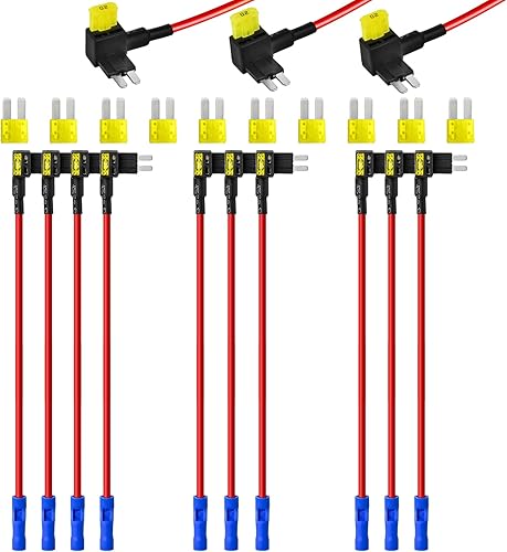 MuRealy Micro 2 grifos de fusibles para automóvil  Grifo de fusible premium para agregar un circuito de 12 V y 20 amperios, fusibles de repuesto