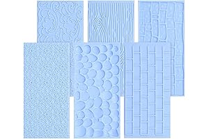 6 Packs Brick Wall Fondant Molds Fondant Impression Mat Mold Set