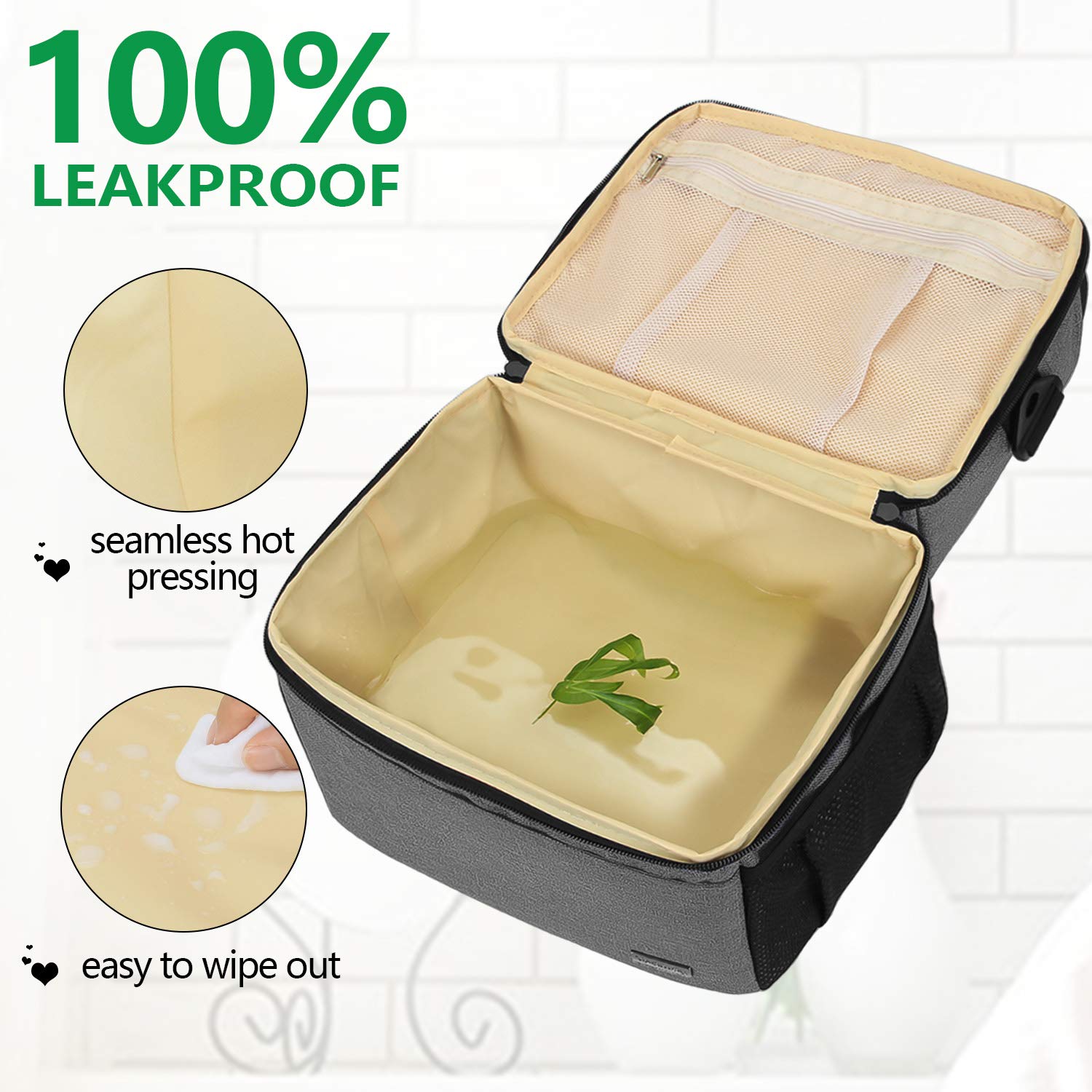 Teamoy Breast Pump Bag Tote with Cooler Compartment for Breast Pump, Cooler Bag, Breast Milk Bottles and More, Double Layer Pumping Bag for Working Moms, Gray