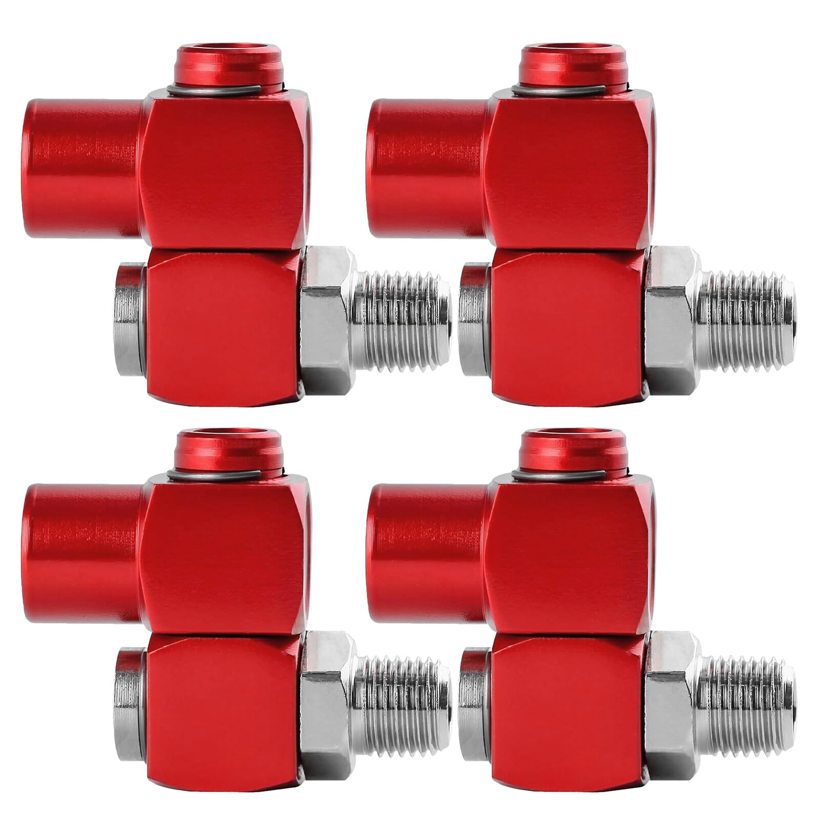 Raccord pivotant pneumatique Healvian : lot de 4 adaptateurs rotatifs pour tuyau d'atelier