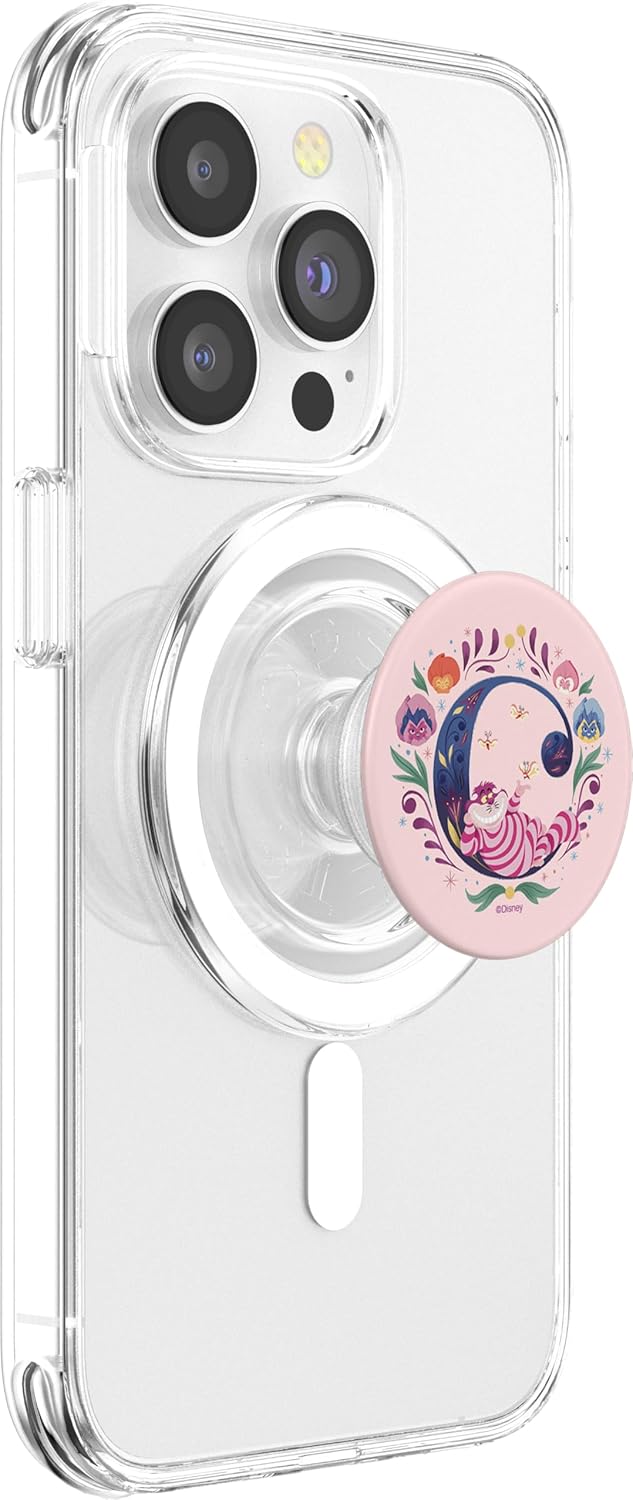 Disney Alphabet Monogram Letter C for Cheshire Cat PopSockets MagSafe PopGrip for iPhone