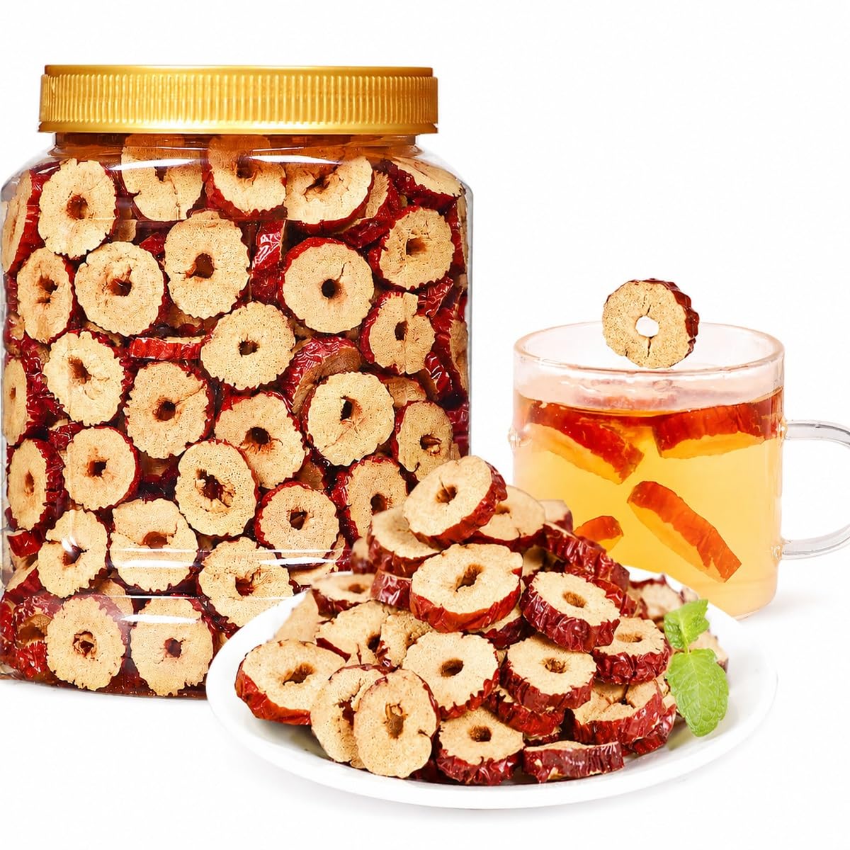 Tranches De Jujube Séchées | Snack Aux Dattes Rouges Chinoises 500g