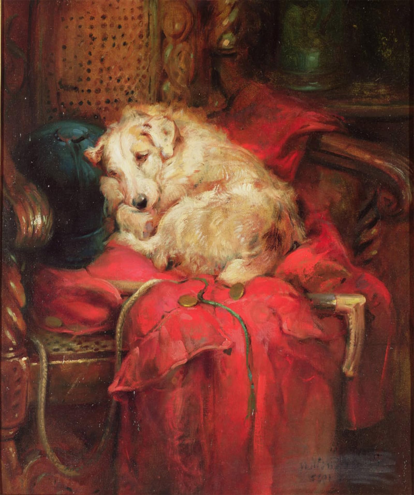 POSTERIIk Vintage Classic Picture Landscape Artwork Tired Out by Eustace Stretton Portrait Canvas Painting for Office Home Decor 60x90cm