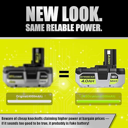 Miniatura 2 de Repuesto P108 4AH para Ryobi 18V ONE + batería P108 P102 P103 P104 P105 P107 P109 P122 compatible con todas las herramientas eléctricas Ryobi 18V