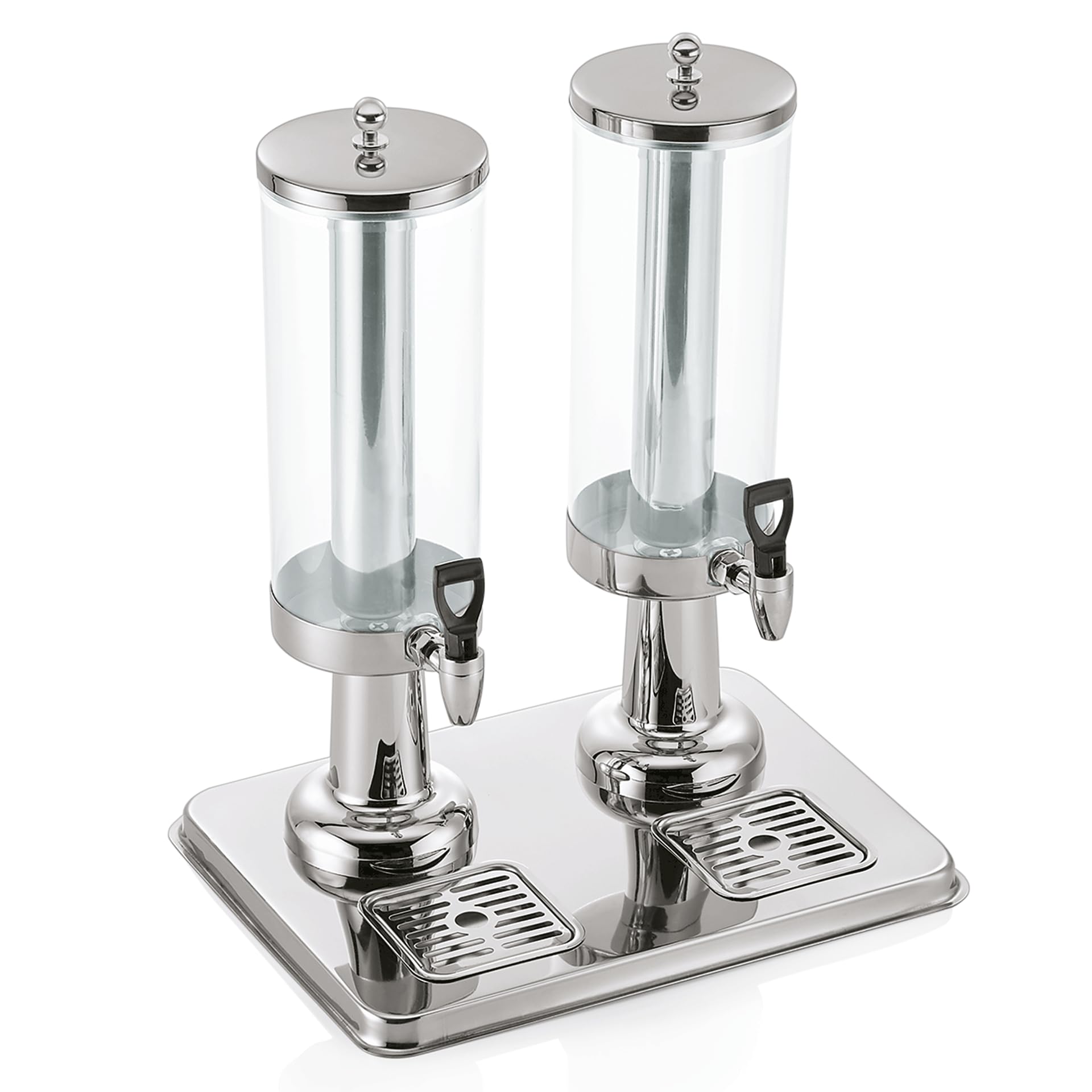 WAS 9930 230 Edelstahl Getränkedispenser mit Behälter aus Polycarbonat, 2 x 3,0 ltr, 41.5 cm x 31.5 cm x 50 cm