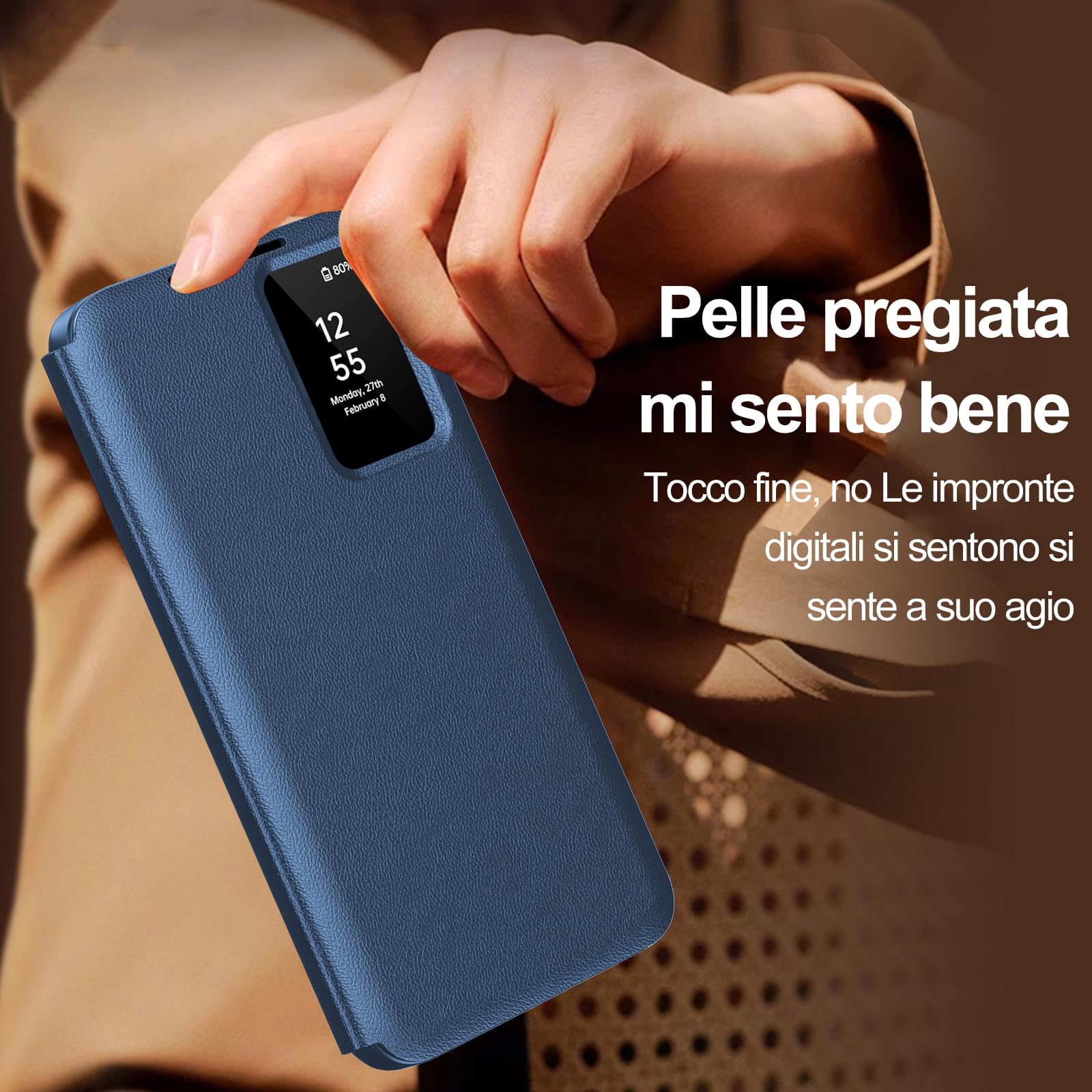 Cover per Samsung Galaxy S26 Ultra Custodia Portafoglio Pelle PU Wallet e Porta Carte Case Flip Libro Con Finestra di Visione Notifiche Cover Antiurto Custodia per Samsung S26 Ultra 5G Case