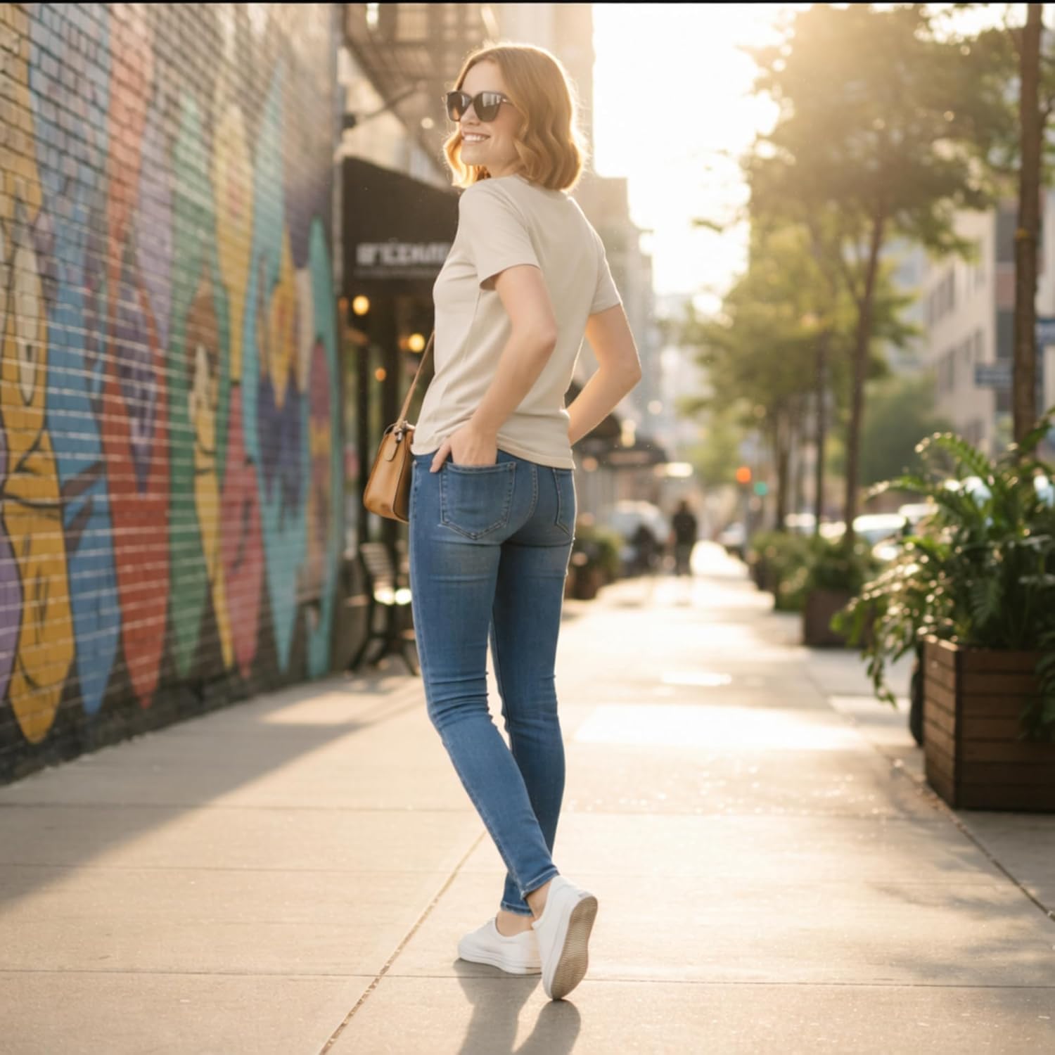 T-Shirts for Women | 100% Cotton Casual Short Sleeve Crew Neck T-Shirts for Women Beige - Image 7