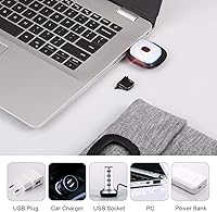 Vista 3 de Gorro LED con Luz, Gorro con Linterna de 4 LED Unisex Recargable por USB, Manos Libres, Gorro de Invierno de punto con Luz Nocturna, Linterna