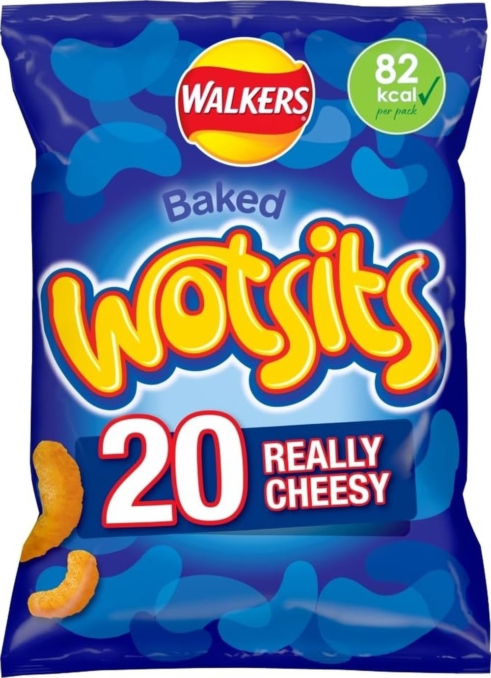 Walkers Wotsits Really Cheesy Multipack Snacks Crisps 20x16.5g