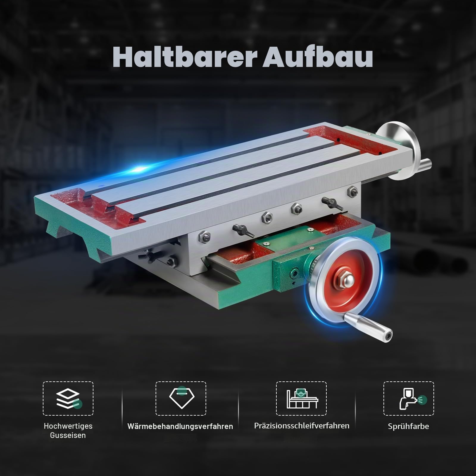 X Y Kreuztisch Frästisch Koordinatentisch Bohrtisch Fräse Schraubstock,kreuztisch Tischbohrmaschine 450 mm, Frässchraubstock 170 mm Multifunktions-Fräs-Arbeitstisch Fräsmaschine