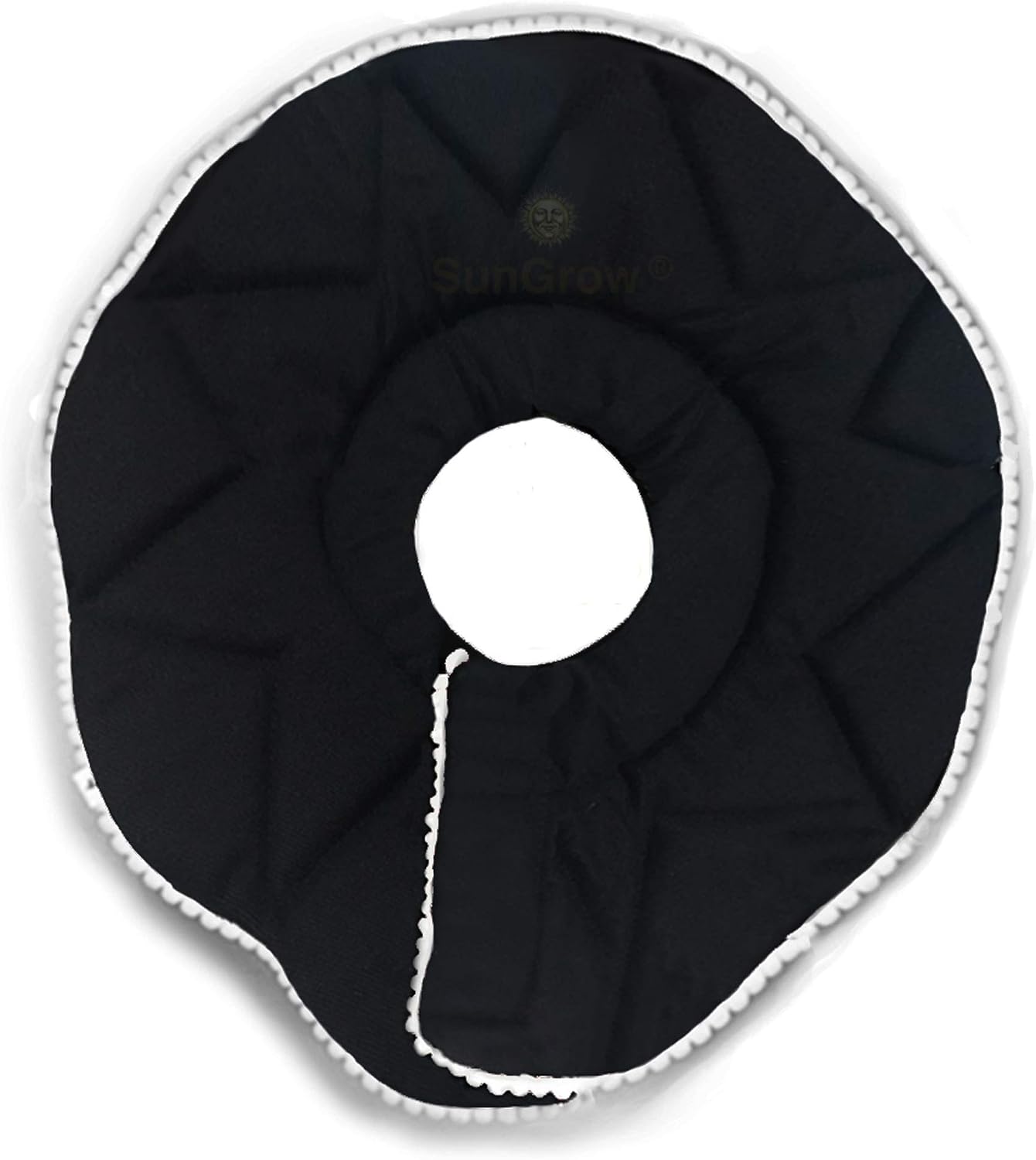 SunGrow Soft Cone for Dogs, with Adjustable Hook-and-Loop Fastener, Suitable for Pugs, Pomeranian and Poodle, Black Color, 1 Piece