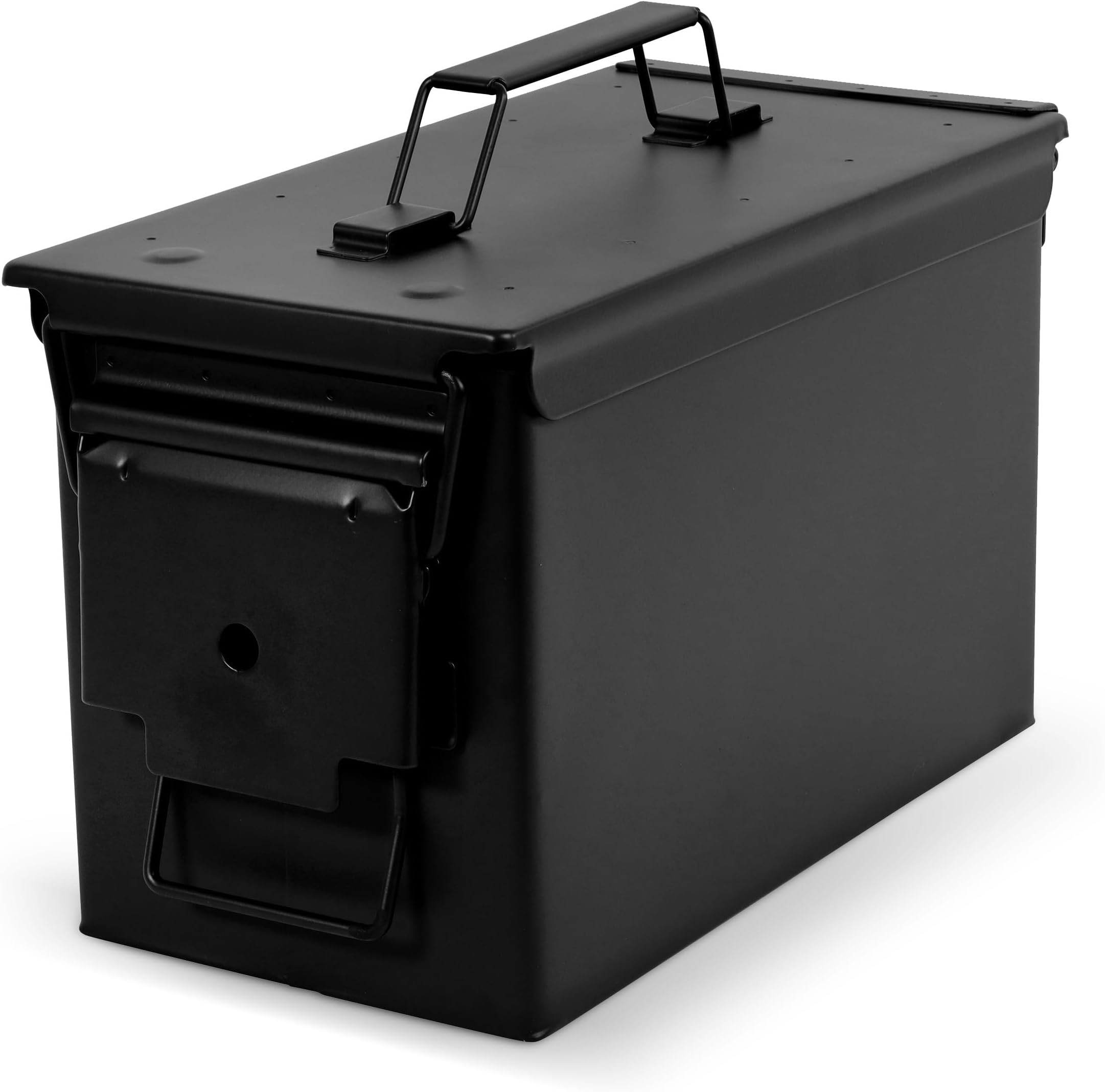Metal Ammo Boxes - Black Ammo Storage Containers Ammo Cans with Flip Tops for Military or Home Storage