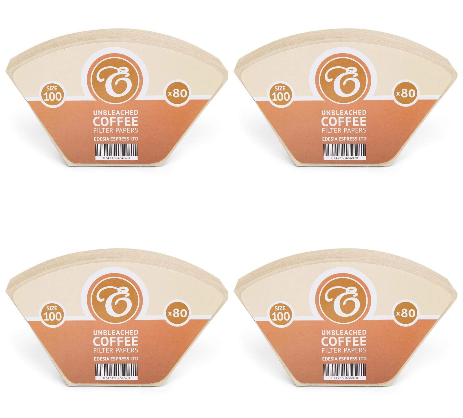 Edesia Espress Brown 320 Size 100 Coffee Filter Paper Cones, Unbleached For Melitta Aromaboy By