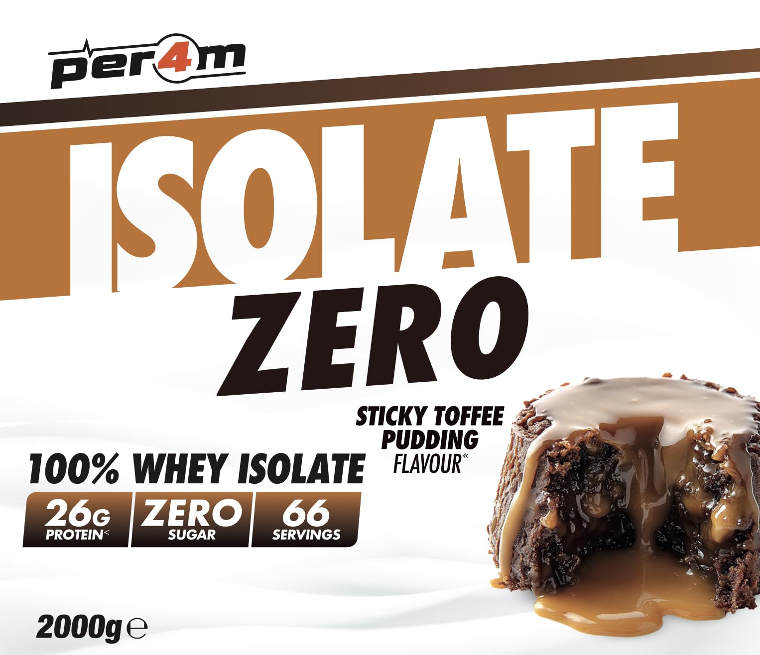Per4m Whey Isolate Zero (2000g) Sticky Toffee Pudding