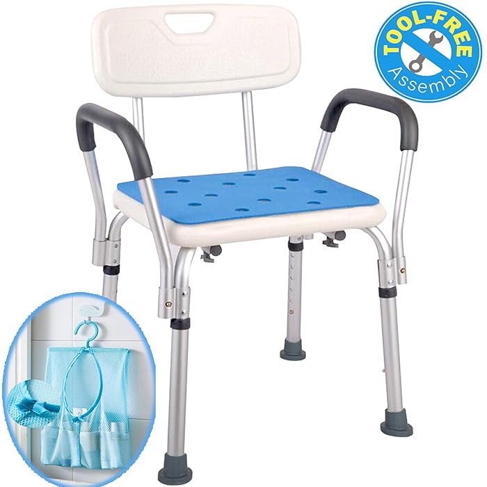 Buy HappyNites Shower Chair with Rails Shower Seat with Arms for