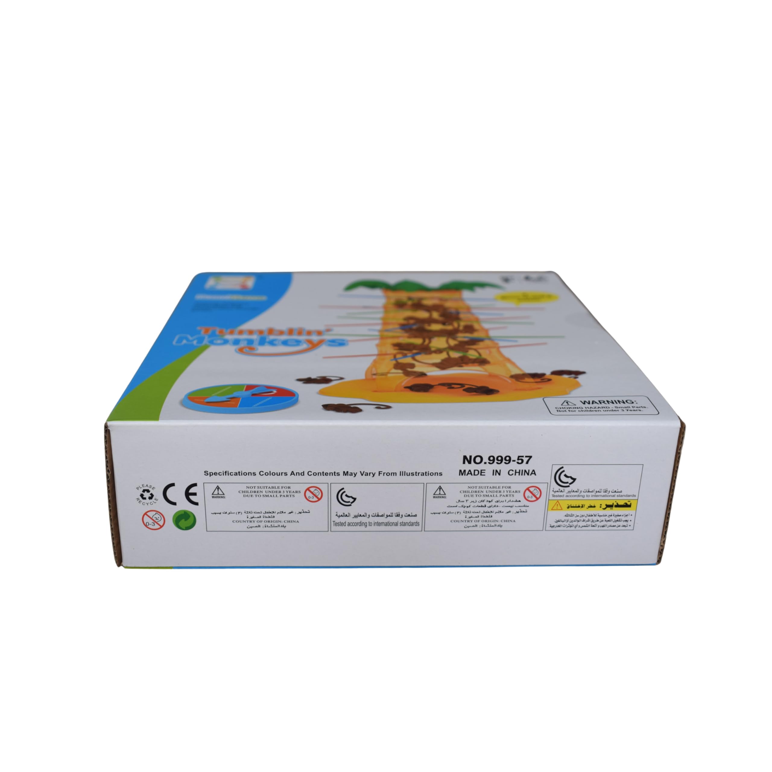 JAMERPD Monos Locos Juegos de Mesa - Juegos de Mesa niños +3 años, 2-4 Jugadores - Juegos para Regalo para niños Juguete Interactivo Tumblin' Monkeys. Entretenimiento y coordinación Ojo-Mano.