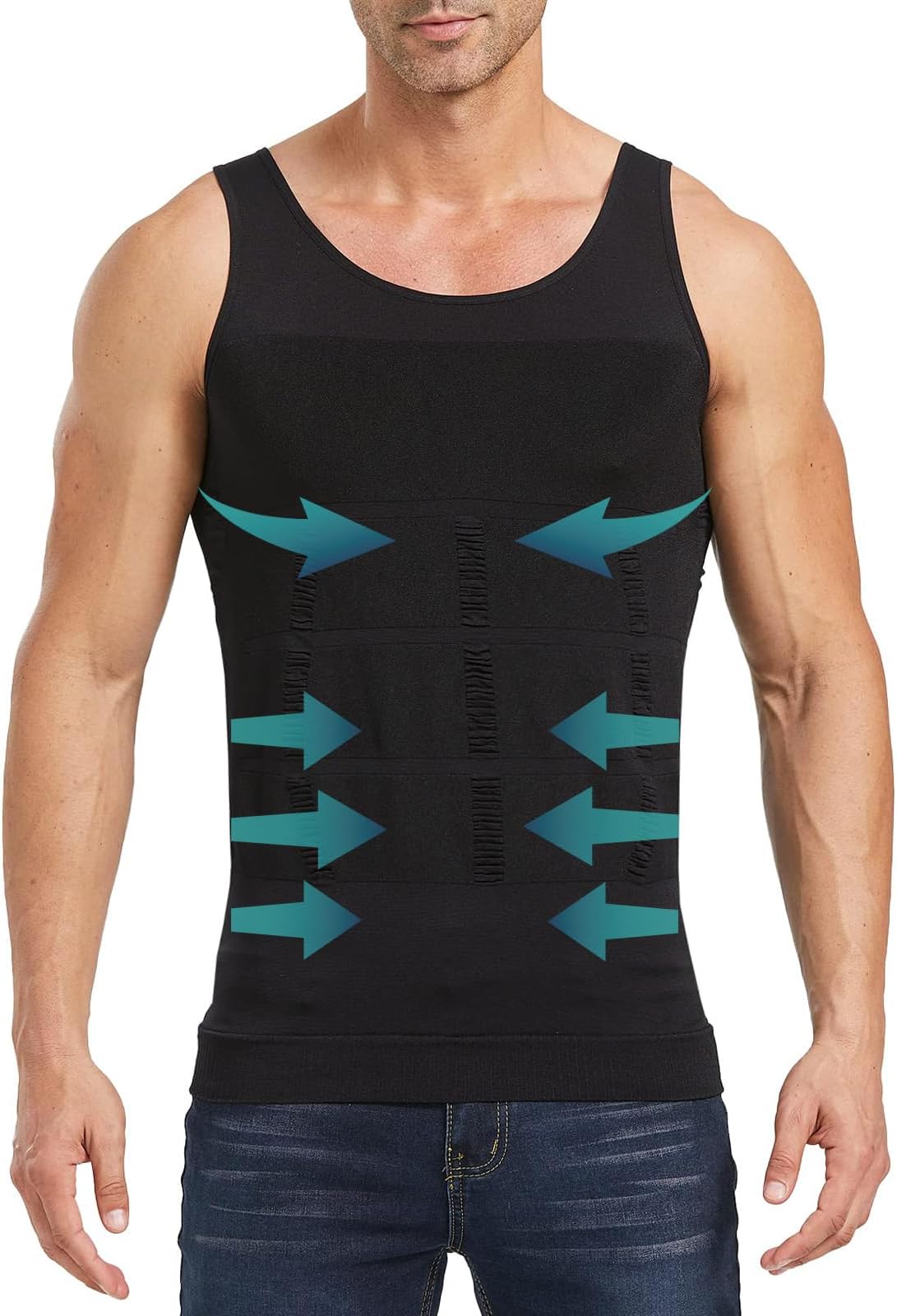 Compression Shirts for Men Shapewear Vest Body Shaper Abs Abdomen Slim Tank Top Undershirt for Men's Gynecomastia