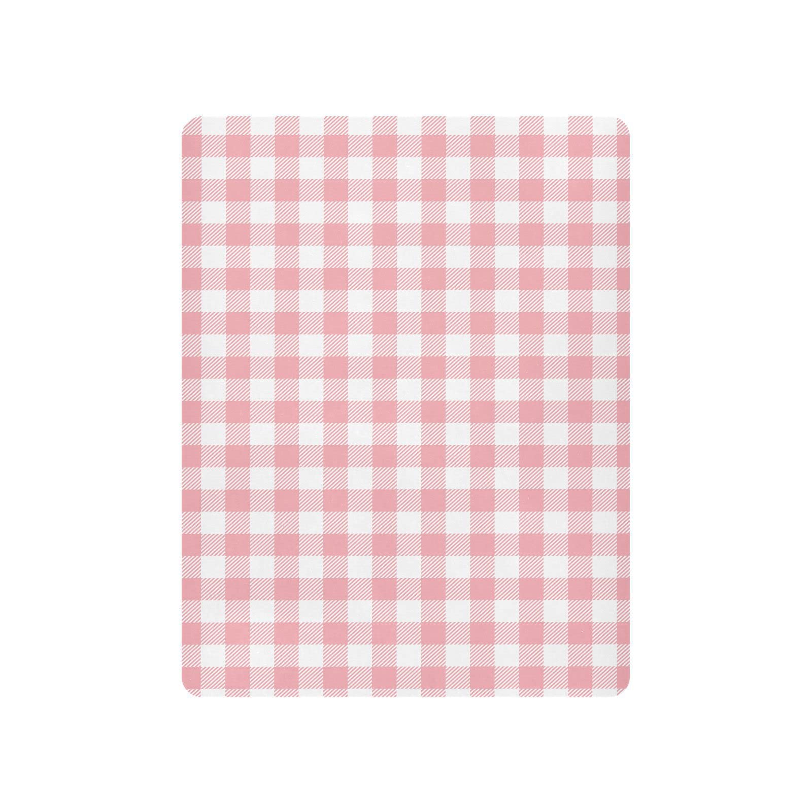 Coikll Fitted Crib Sheets for Boys Girls, Pink Buffalo Plaidw Soft Breathable Mattress Cover for Standard Crib & Toddler Bed Mattress, 52 * 28 in.