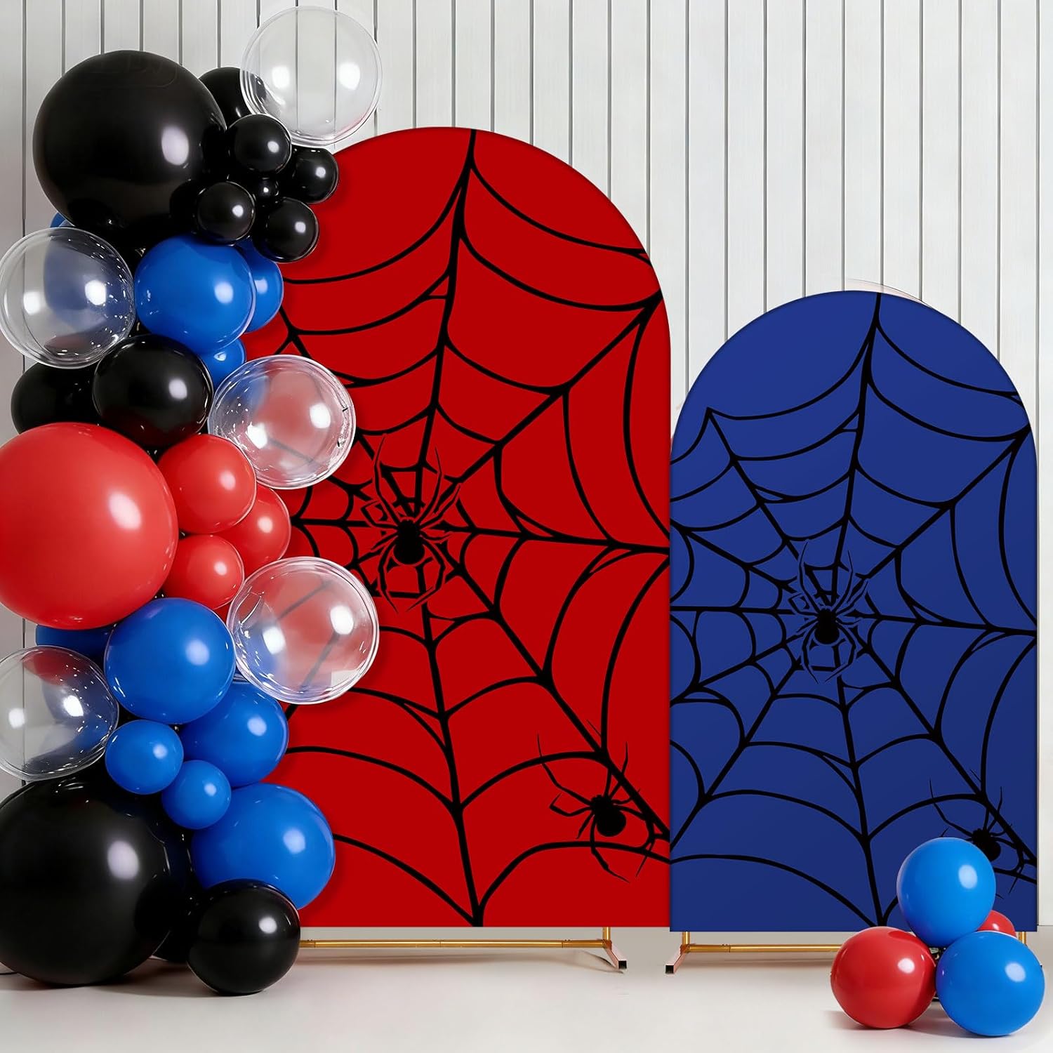 2 Set Cartoon Arch Covers 6ft 7.2ft Round Top Backdrop Covers for Cartoon Birthday Baby Shower Party Supplies (English Teacher)