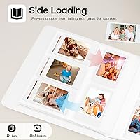 Vista 5 de Veicevol Álbum de Fotos de 360 Bolsillos para Cámara Fujifilm Instax Mini, Álbum para Fotos Polaroid, Cubierta de Cuero, Álbum de Fotos para Cámara
