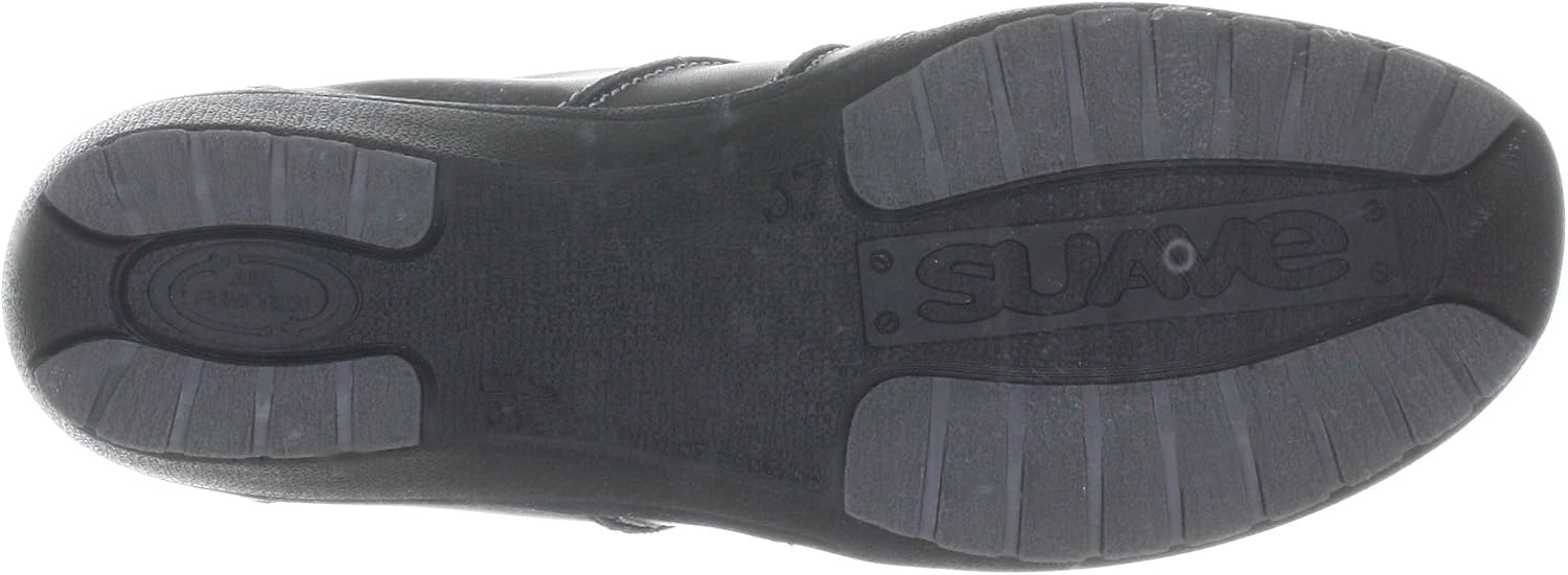 Women's Lacedup Footwear Black Leder Uniform Dress Shoes 36