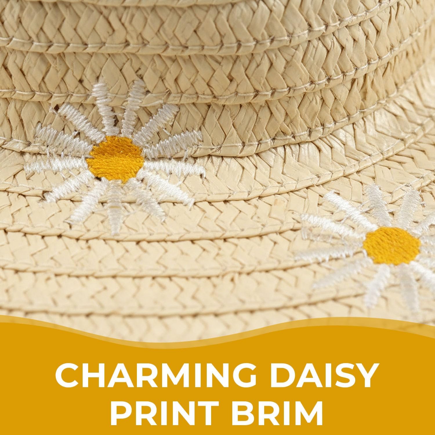 Kid’s Spring Flower Sun Hats - 6 Pieces Brown