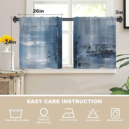 Miniatura 778 de Cenefas de cocina modernas con patrón de cobre marrón dorado para ventanas, cenefas opacas abstractas de marcas de arañazos y cortinas opacas