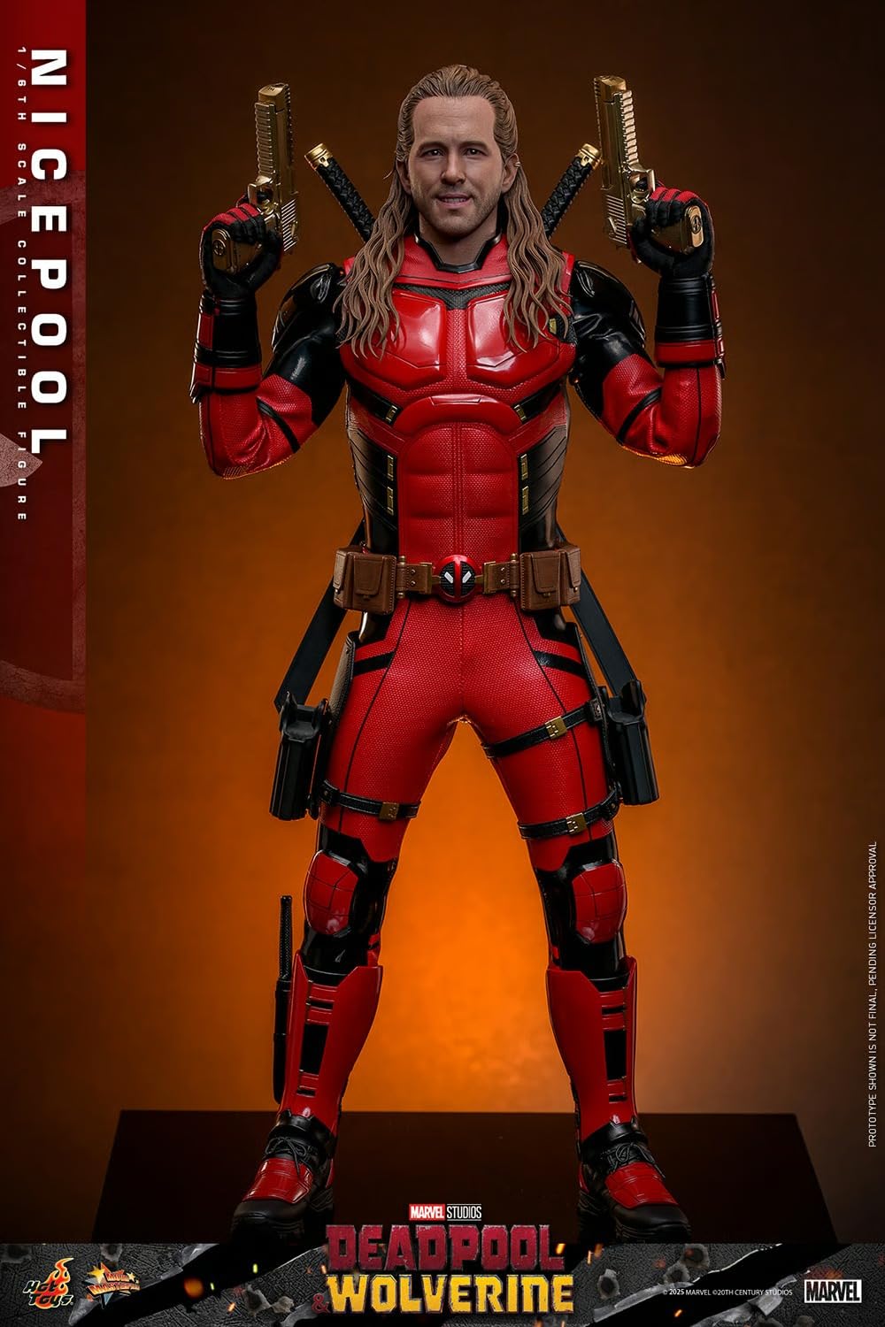 Hot Toys Marvel Comics Deadpool & Wolverine Nicepool - Personaggio da collezione in scala 1/6, 30,5 cm