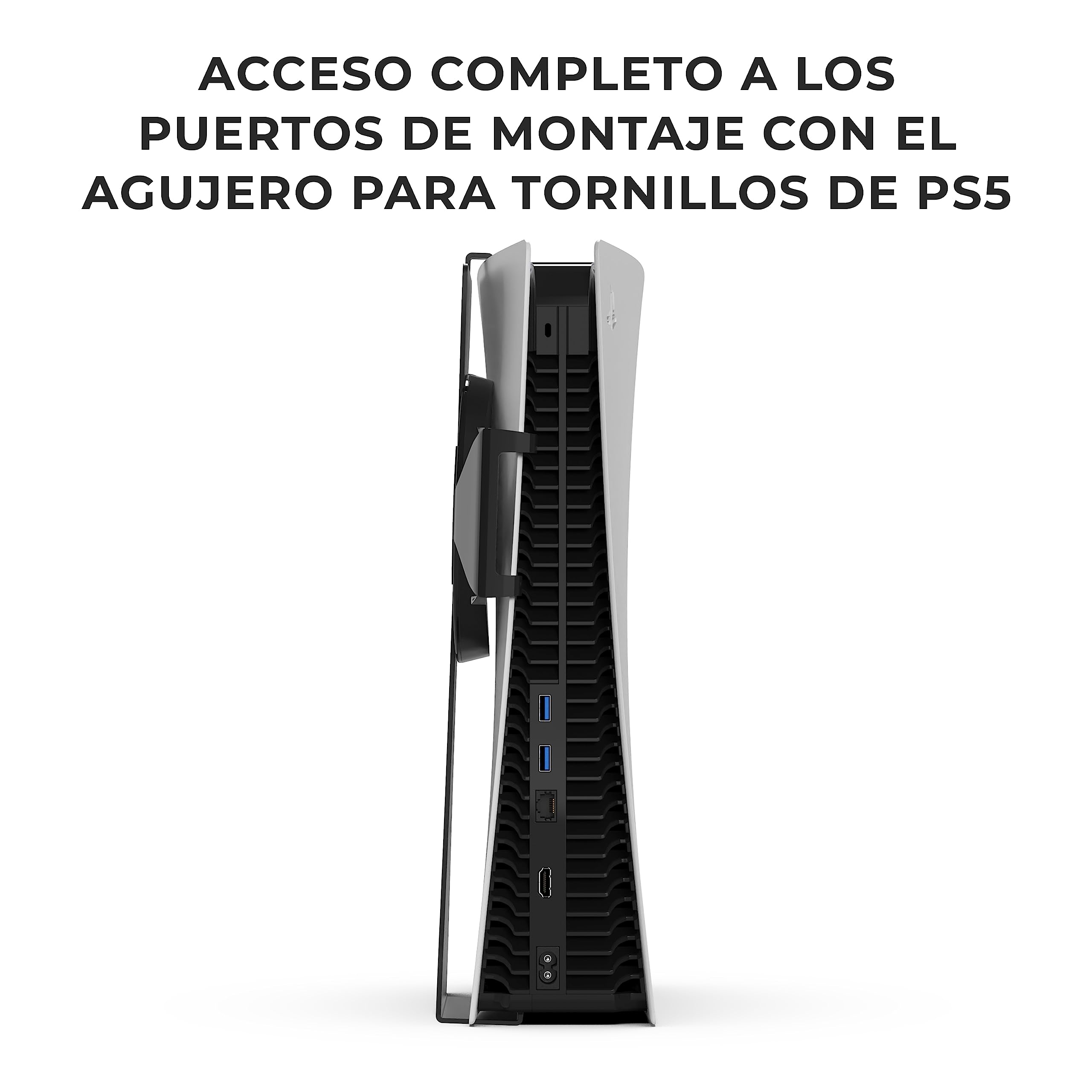 HumanCentric Soporte de pared compatible con PS5 Fat Original, soporte de metal de pared de PS5 Fat, soporte para versión de disco y digital, no compatible con PS5 Slim