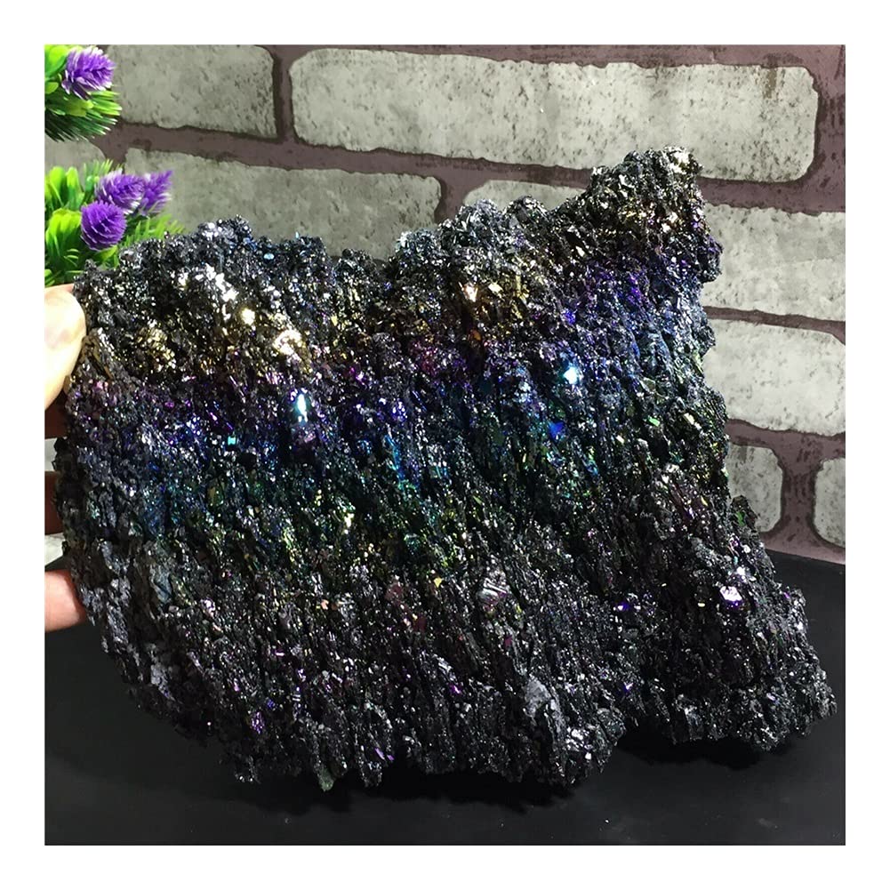 Zdrowie i gospodarstwo domowe Kolorowe ozdoby z kamienia mineralnego Klaster z węglika krzemu Szorstki próbki (rozmiar: 300-350g)