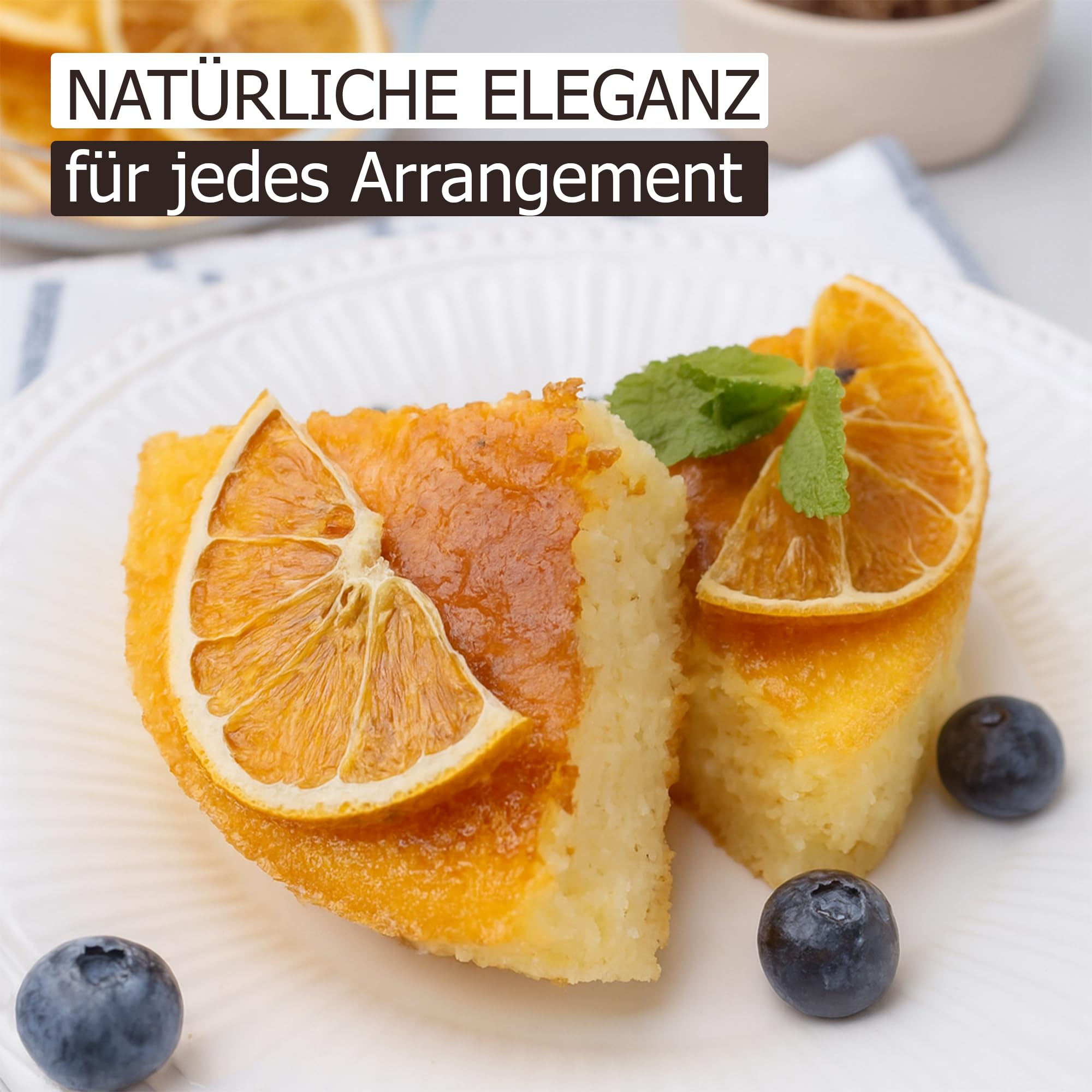 Alucra getrocknete Orangenscheiben Vorteilspaket 5 x 100g - naturbelassen ohne Zucker - Dekoartikel für Frühling - Tischdeko, Kranz Deko, Cocktail Deko - Trockenfrüchte für Snacks und Früchte Mix 500g
