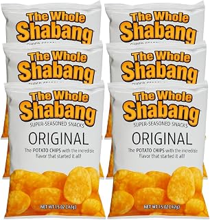 The Whole Shabang Original Potato Chips by Moon Lodge – 12 Pack of 1.5 oz Bags – Bold Flavor, Commissary Favorite Snack, Variety
