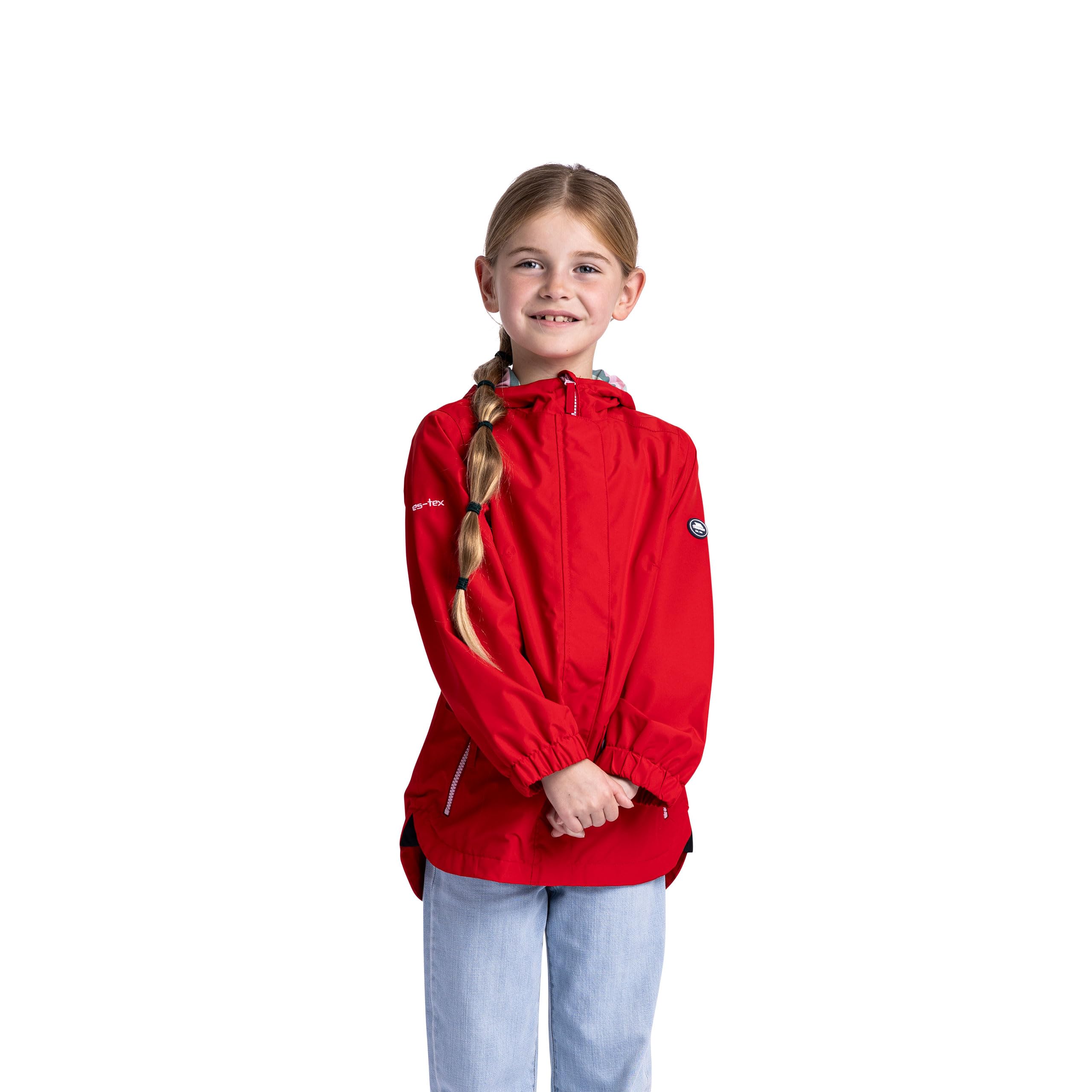 Trespass Girls Red Waterproof Jacket Flourish