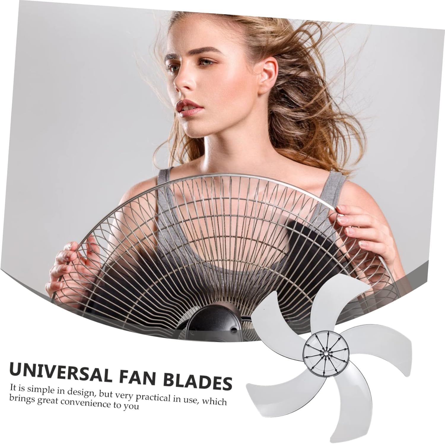 DECHOUS Silent Fan Blades 5-leaves Plastic Fan for Table Fan Accessory Easy to Install and Cle