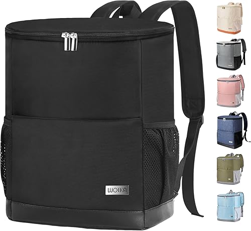 Mochila Nevera Aislada para Exteriores - Mochila Nevera a Prueba de Fugas 30 Latas, Bolsa Nevera Impermeable Ligera para Retención de Calor/Frío de