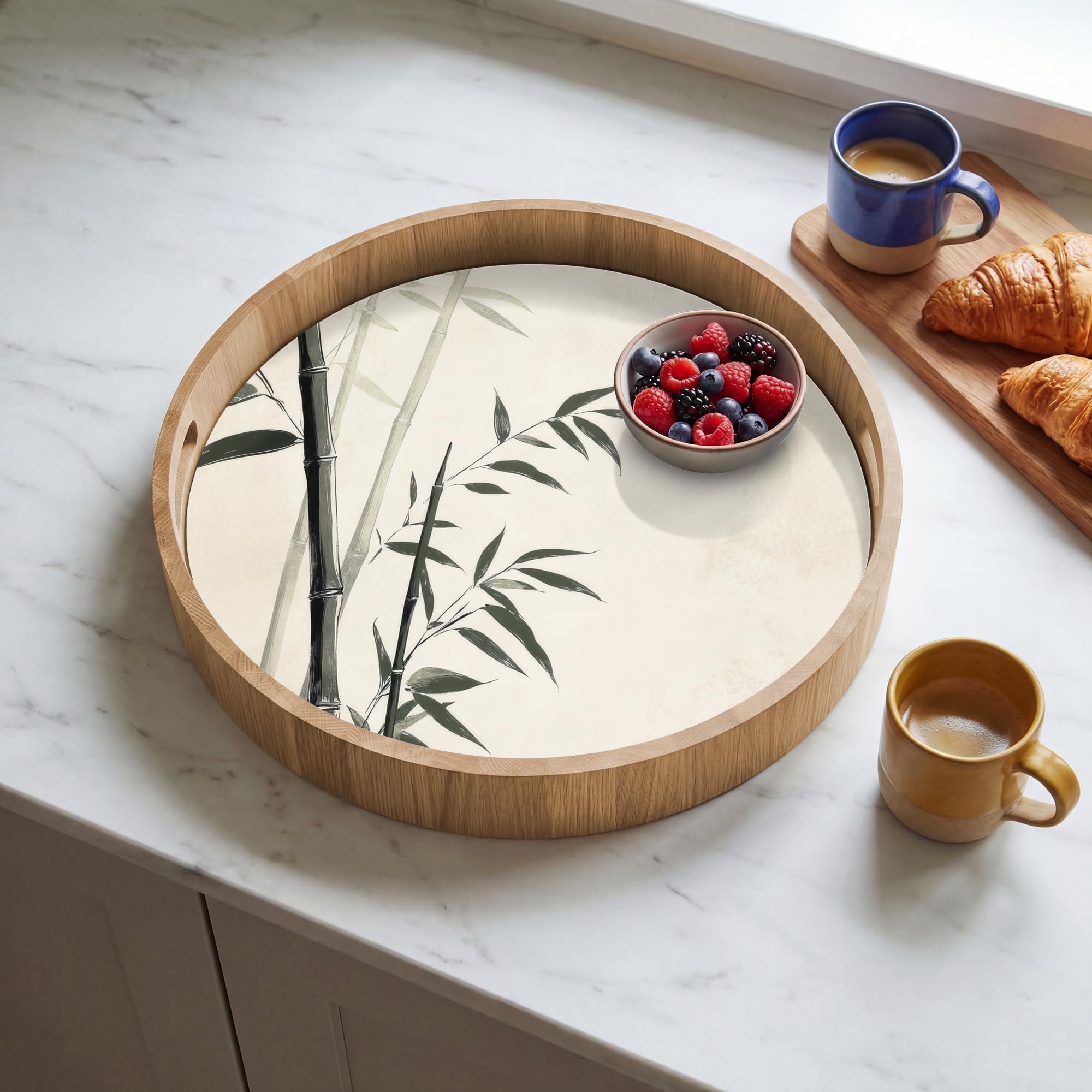 Tablett Serviertablett Kaffeetablett Servierplatte Eiche